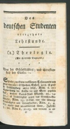 [...] vierzehnte Lehrstunde.