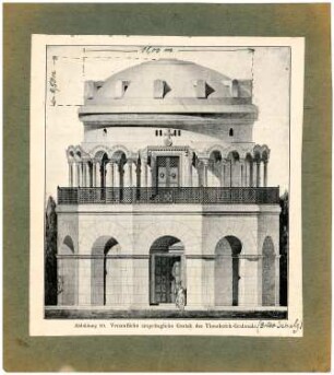 Theoderich-Grabmal, Ravenna: Fassadenansicht der vermutlich ursprünglichen Gestalt des Grabmals