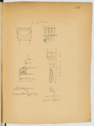 Dom, Hildesheim: Details Kreuzgang (aus: Skizzen- und Fotoalbum 20)