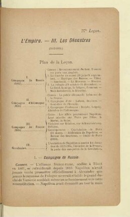 L'Empire. - III. Les Désastres