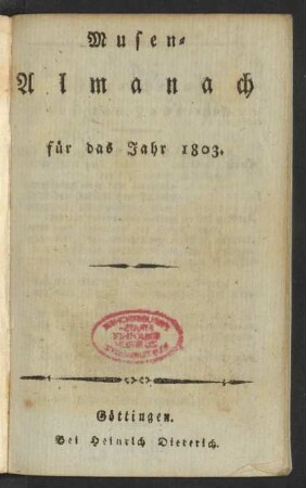 1803: Musen-Almanach