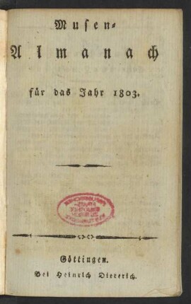 1803: Musen-Almanach