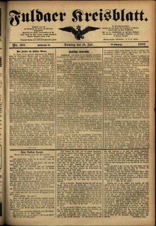 Ausgabe vom Dienstag, den 16. Juli 1907.