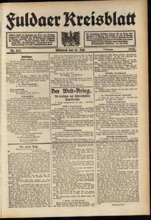 Ausgabe vom Mittwoch, den 21. Juli 1915.