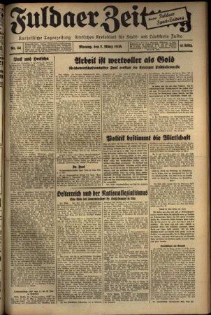 Ausgabe vom Montag, den 07. März 1938.