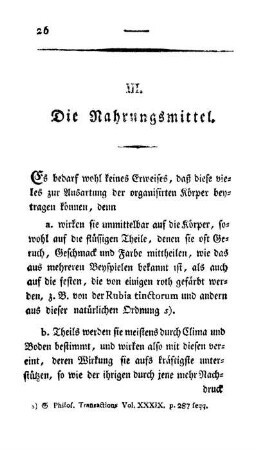 III. Die Nahrungsmittel.