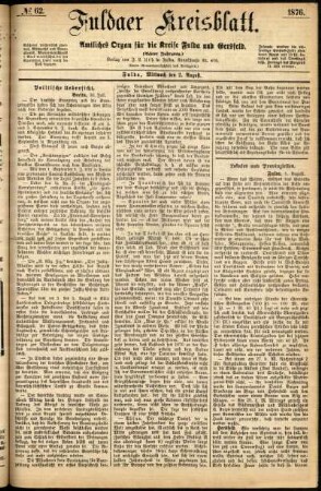 Ausgabe vom Mittwoch, den 02. August 1876.