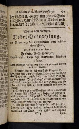 279-284, Thomä von Kempis Todes-Betrachtung