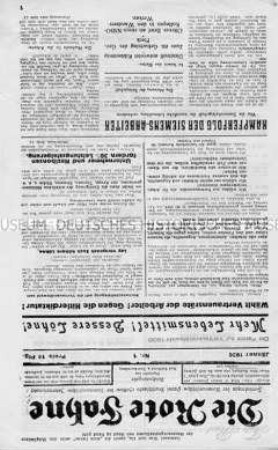 Exil-Ausgabe der KPD-Zeitung "Die Rote Fahne" u.a. zum 60. Geburtstag von Wilhelm Pieck