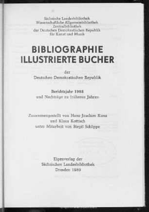 1988: Berichtsjahr 1988 und Nachträge zu früheren Jahren