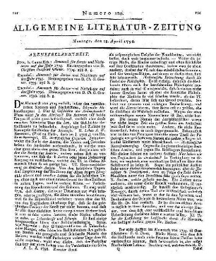 Almanach für Aerzte und Nichtärzte. Auf das Jahr ... Hrsg. v. C. G. Gruner. Jena: Cuno 1794-96