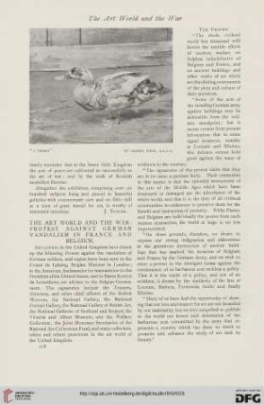 The art world and the war