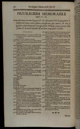 Privilegium Memorabile Julii II.