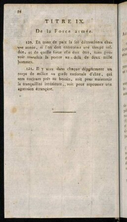 26-35, Titre IX - Titre XII