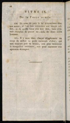 26-35, Titre IX - Titre XII