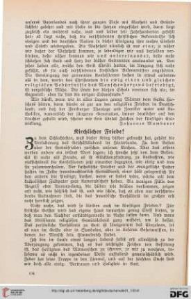 31: Kirchlicher Friede!