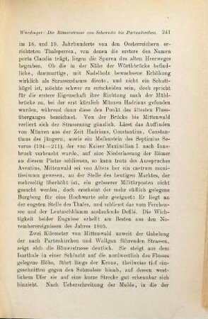 Die Römerstrasse von Scharnitz (Scarbia) bis Partenkirchen (Parthanum) und die mit ihr zusammenhängenden Befestigungen