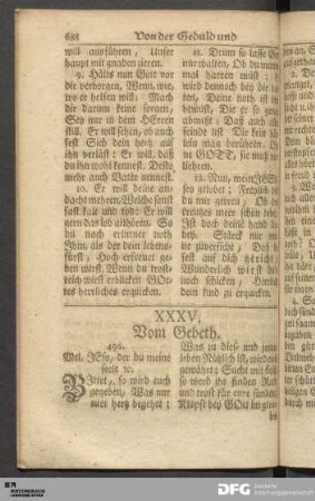 XXXV. Vom Gebeth.
