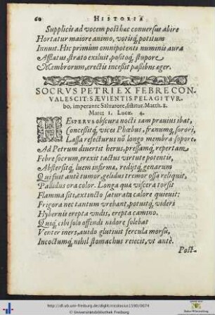 Socrus petri ex febre convalescit