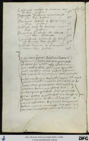 [fol. 44] Rektorat Sebastian Derrer 1538