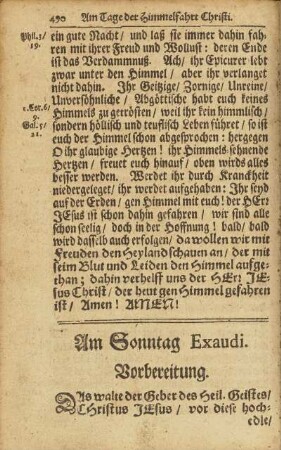 Am Sonntag Exaudi.