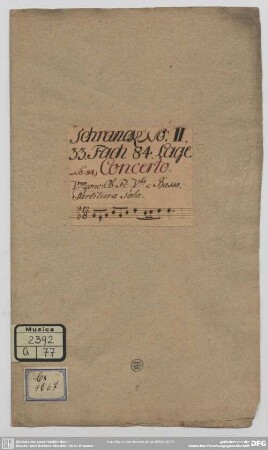 Quartets - Mus.2392-Q-77 : vl, fl, ob, bc - G; TWV 43: G 6