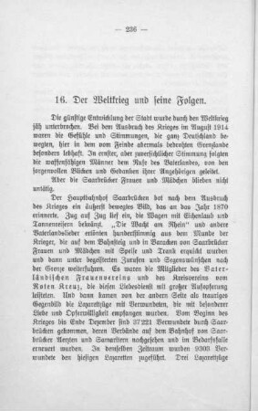 16. Der Weltkrieg und seine Folgen