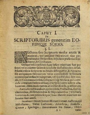 De Modernis Antiquitatum Hebraicarum Scriptoribus Dissertatio Philologico-Antiquaria