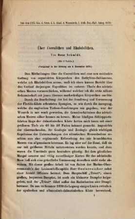 Separatabdrücke aus den Sitzungsberichten der K. Akademie d. Wiss. in Wien - math.-naturw. Cl., 7