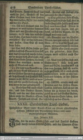 XXXII. Sonderbare Trost-Lieder