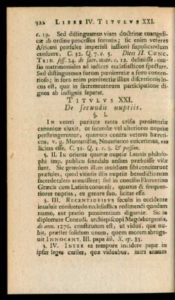 Titulus XXI. De secundis nuptiis.