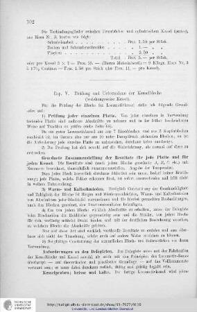 Cap. V Prüfung und Übernahme der Kesselbleche