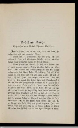 Gebet am Sarge