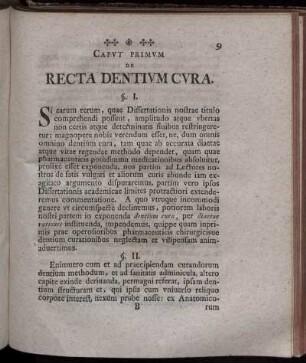 Caput Primum De Recta Dentium Cura.
