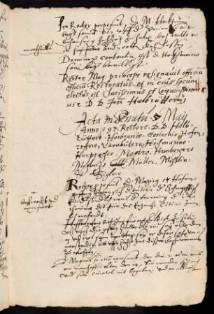 Sommerhalbjahr 1597. Rektorat Johann Halbritter
