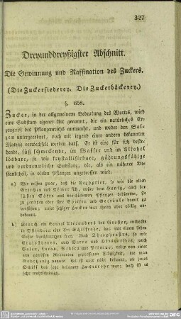 Dreyunddreyßigster Abschnitt. Die Gewinnung und Raffination des Zuckers