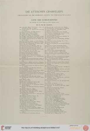 Liste der Subskribenten