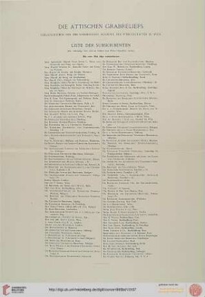 Liste der Subskribenten