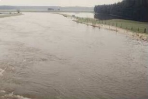 Hochwasser der Aller 1994 bei Oldau