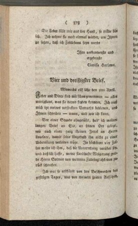 Vier und dreißigster Brief. - Sechs und dreißigster Brief. Fräulein Howe an Clarissa.