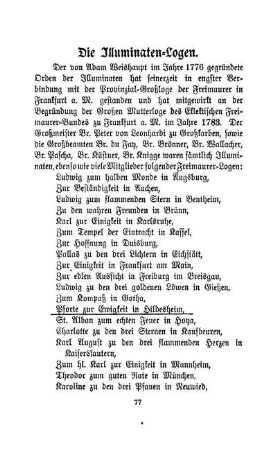 Die Illuminaten-Logen