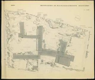 Grünflächen am Max-Planck-Gymnasium, Düsseldorf: Lageplan mit Gartenplan 1:200