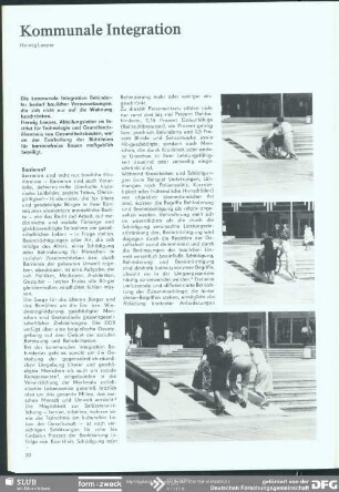 Kommunale Integration : Rehabilitation