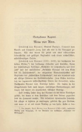 Siebzehntes Kapitel. Meine vier Alten