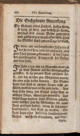 Die Sechzehende Anmerkung. - Die zwanzigste Anmerkung.