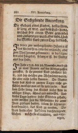 Die Sechzehende Anmerkung. - Die zwanzigste Anmerkung.