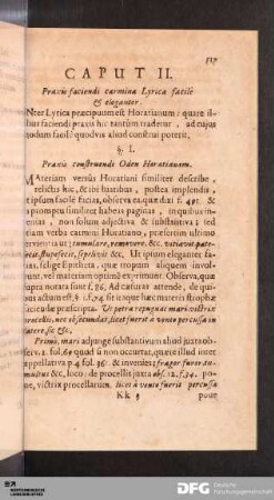 Caput II. Praxis faciendi carmina Lyrica facilè & eleganter.