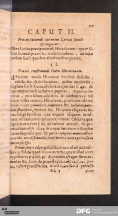 Caput II. Praxis faciendi carmina Lyrica facilè & eleganter.