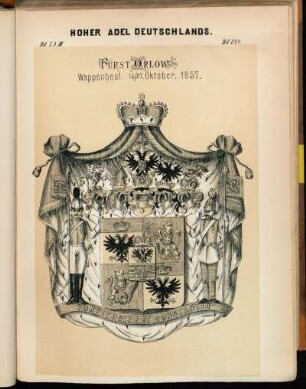 [Taf.] 244. Fürst Orlow Wappenbest: 15/27. Oktober, 1857.