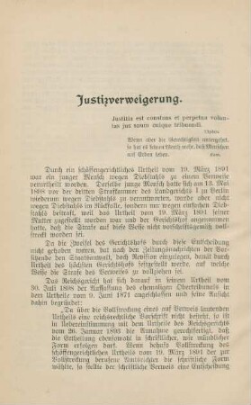 Justizverweigerung.